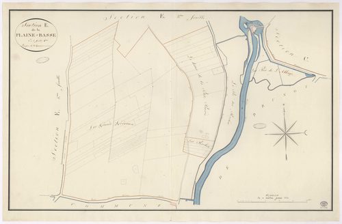 YERRES. - Section E : Plaine Basse (la), 4e feuille. 