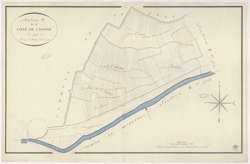 YERRES. - Section F : Côte de Crosne (la), 1ère feuille. 