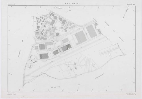 ULIS (LES), plans minutes de conservation : tableau d'assemblage,1987, Ech. 1/10000 ; plans des sections BE, BH, BI, BK, BL, BM, BP, BS, 1986, Ech. 1/1000, sections BN, BO, BR, 1986, Ech. 1/2000. Polyester. N et B. Dim. 105 x 80 cm [12 plans]. 
